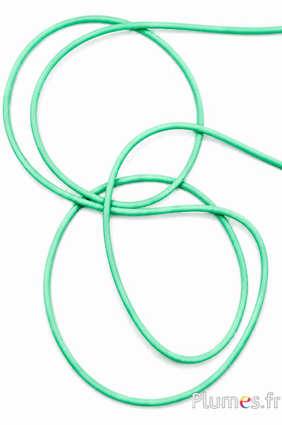 Lacet en cuir - épaisseur 3 mm - menthe
